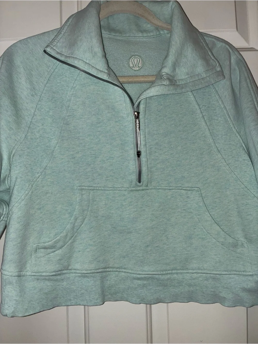 Lululemon Scuba Oversized sweatshirt Funnel Neck Delicate Mint Sz XS/S